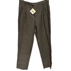 New Vintage TENDANCE Men's Pleated Wool Dress Pants 38 Beige Classic Fit